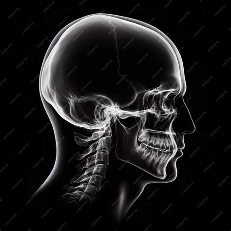 Premium Photo | X ray of human skull