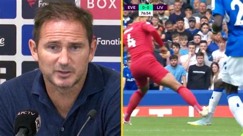 Frank Lampard Virgil Van Dijk S Tackle On Amadou Onana Was A Red Card