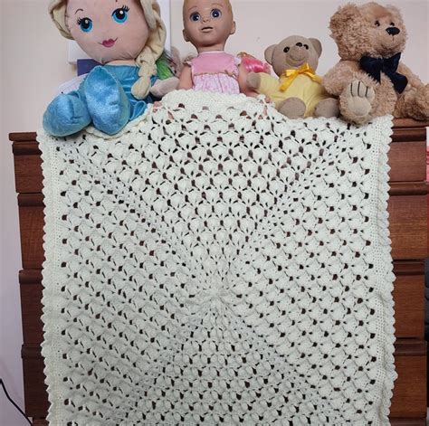 Honeycomb Crochet Baby Blanket Folksy