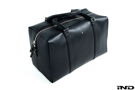 Bmw Montblanc Duffle Bag Black Leather Ind Distribution