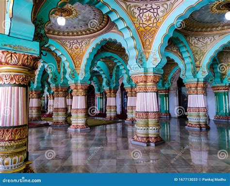 September 8 2019 Mysore Indiabeautiful Decorated Interior Ceiling