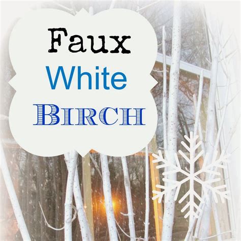 Faux White Birch Tree Sticks and Winter Window Boxes - Crafts a la mode