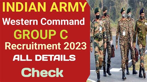 Indian Army Western Command Group C Recruitment 2023 Apply Offline Form