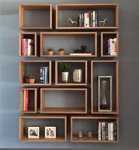 Wall Bookshelf Modern Floating Bookshelf Decor Handmade Furniture for ...