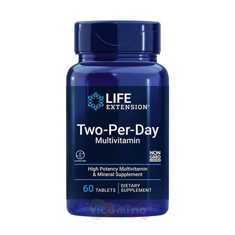 Life Extension Мультивитамины Two-Per-Day Multivitamin, 60 шт купить в ...