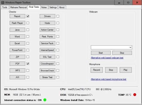 Обзор Windows Repair Toolbox