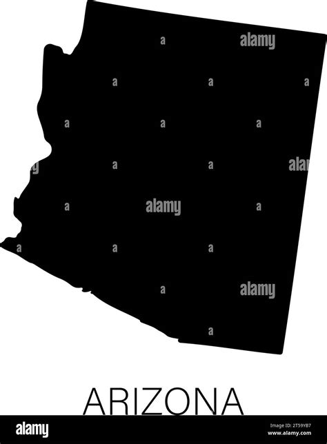 Arizona state map silhouette icon Stock Vector Image & Art - Alamy