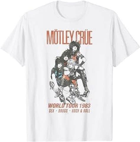 Mötley Crüe World Tour 83 T Shirt Walmart