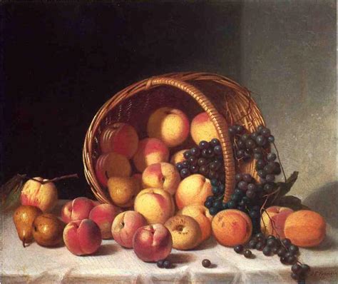 Nature Morte Avec Une Panier De Fruits Huile Sur Toile De John F