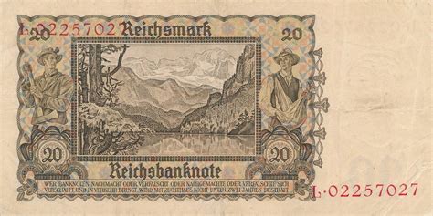 Deutschland Drittes Reich Deutsches Reich Reichsmark Reichsbanknote