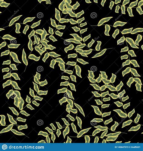 Vector Leaf Seamless Pattern Abstract Leaves Texture Stock Vector