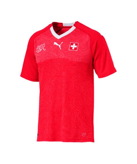 PUMA Schweiz Trikot Home WM 2018 Rot F01 Fan Shop Replica