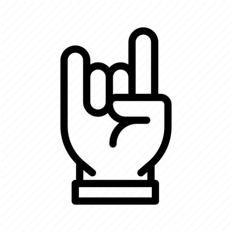 rock  hand finger metal icon   iconfinder