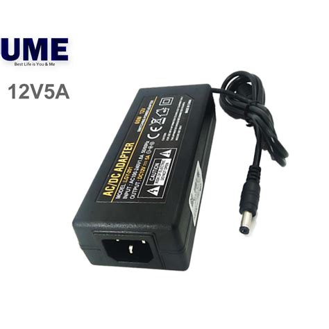 DC 12V 5A CCTV Camera DVR LED Power Supply Adapter COD UME PB1205