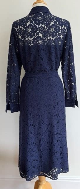 Whistles Navy Lace Effect Dress Ilkley Dress Agency