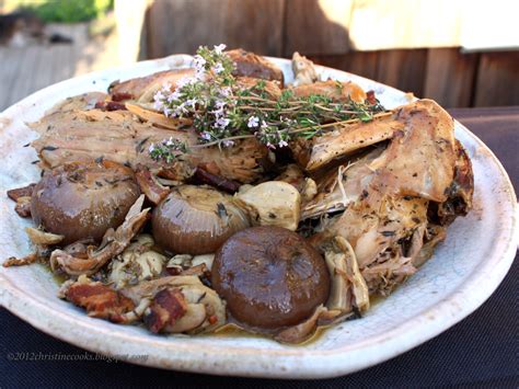 Christine Cooks Slow Cooker Braised Rabbit With Garlic Cippolini