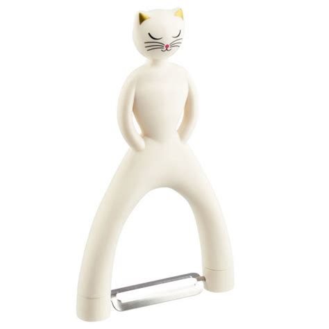 Pylones Vegetable Peeler Chat Pluch White Cat Katsign