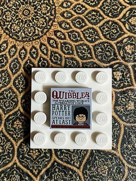 LEGO WIZARD HARRY Potter Quibbler Daily Prophet Newspaper Decorated 2x2