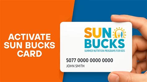 how to activate sun bucks card online