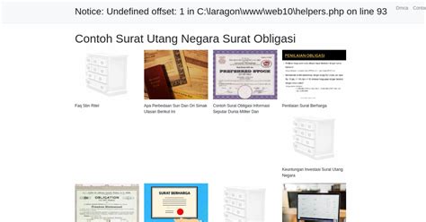 Contoh Surat Utang Negara Surat Obligasi