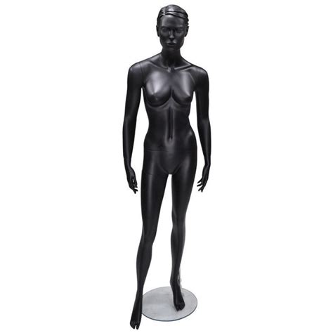 Mannequin Vitrine Femme Couleur Noire Avec Socle