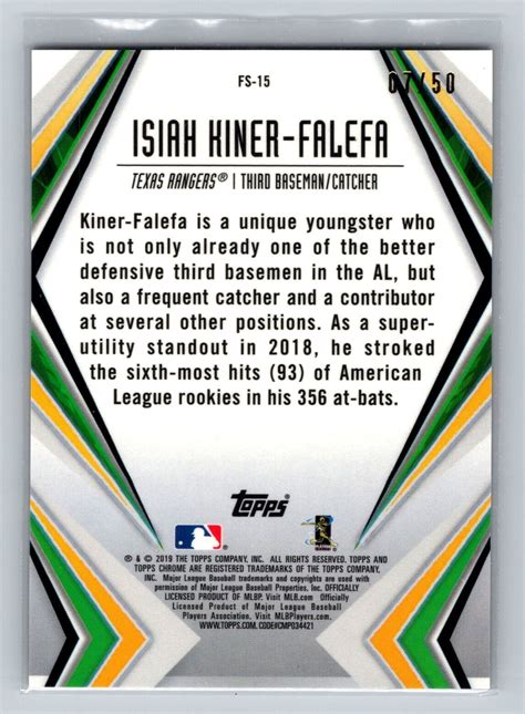 Topps Chrome Future Stars Gold Refractor Fs Isiah Kiner