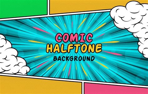 Colorful Comic Half Tone Background 2196991 Vector Art At Vecteezy