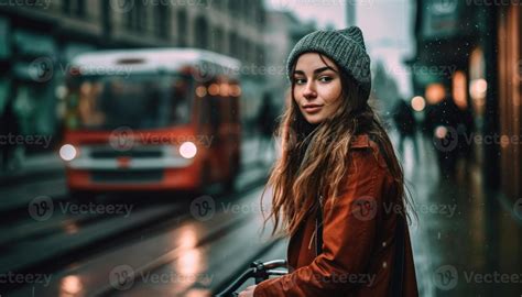 A Person Using Public Transportation To Work Reducing Their Carbon