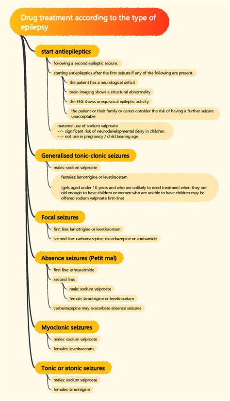 Drugs - Epilepsy - Drug treatment according to the type of epilepsy ...