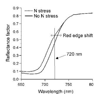 Red Edge Portion Of A Typical Green Leaf Spectrum And The Shift