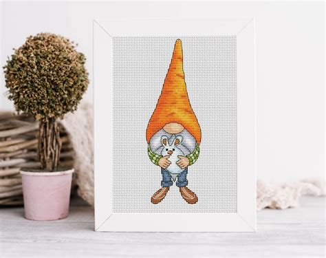 Carrot Gnome Cross Stitch Pattern Code Kpx Kspatternsxstitch Buy