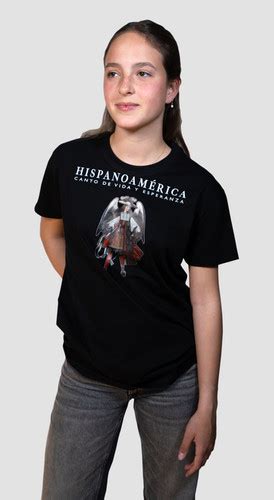 Camiseta HISPANOAMÉRICA canto de vida y esperanza NEGRA UNISEX