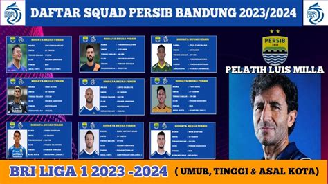 Daftar Squad Persib Bandung Profil Singkat Pemain Persib Bandung Bri