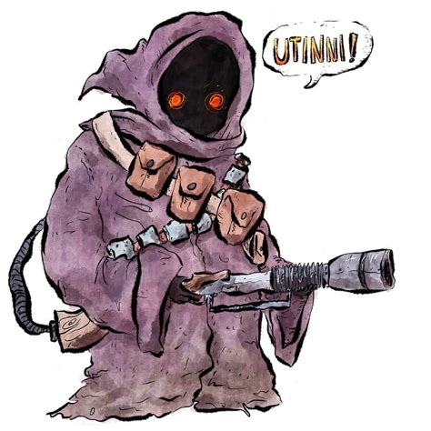 Loving the mandalorian so far, I drew a jawa! : drawing