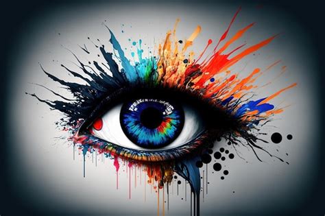 Premium Photo Abstract Eye Watercolor Splash Art Beautiful Graphic Design