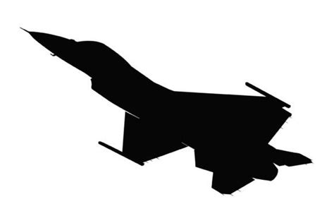 Fighter Jet Silhouette Graphic by Illustrately · Creative Fabrica