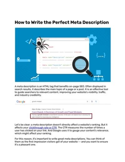 How To Write The Perfect Meta Description