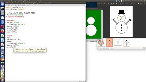 Python F R Anf Nger Folge Turtle Schneemann Teil Youtube