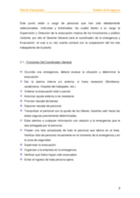 Solution Plan De Emergencia Y Evacuaci N Studypool