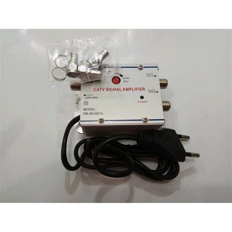 Jual Cabang Dua Spliter Booster Boster Catv Signal Amplifier Penguat