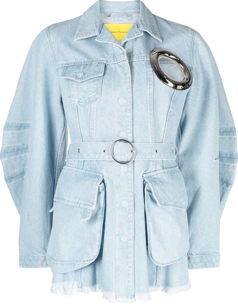 Marques Almeida Eyelet Detail Denim Jacket ShopStyle