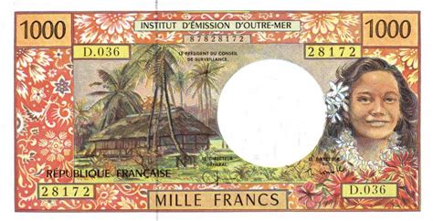 French Pacific Territories New Signature Franc Note B H