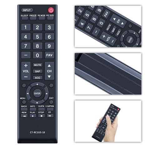 CT RC1US 18 Remote Control For Toshiba TV 32L310U20 49L510U18 55L510U18