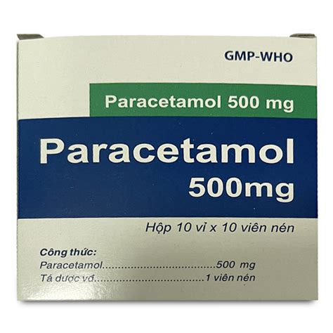 Thuốc Giảm đau Hạ Sốt Paracetamol 500mg Armephaco Dp 120 Hộp 10 Vỉ X