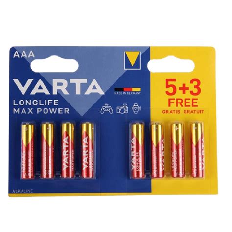 Батарейка Varta LONGLIFE MAX POWER MAX TECH LR03 AAA BL5 3 Alkaline 1