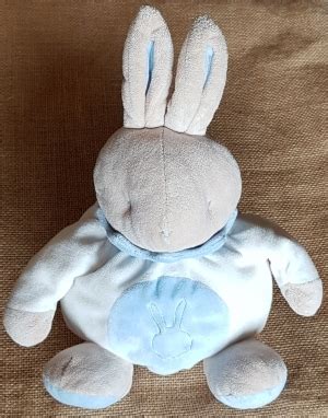 Peluche Lapin Bleu Et Blanc Boule Klorane Marques Pharmacie