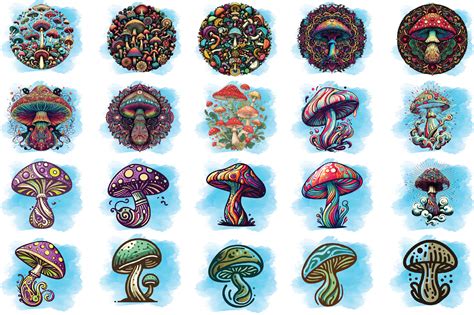 Mushroom Vector Sublimation Bundle Graphic By Crazy Cat Creative Fabrica