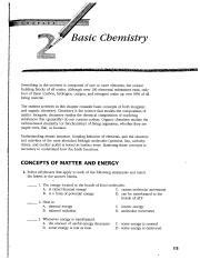 Chapter 2 Basic Chemistry Anatomy And Physiology Coloring Workbook Answers