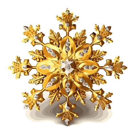 Gold Snowflake Vector Sticker Clipart An Old Gold Snowflake Brooch