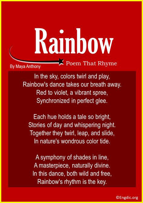 15 Inspirational Poems About Rainbow And It Colors Engdic